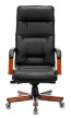 Кресло для руководителя Бюрократ T-9927WALNUT черная кожа - 1