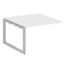Проходной элемент перег. стола на О-образном м/к Metal System Белый/Серый металл БО.ППРГ-2 1200*1235*750