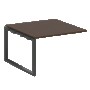 Проходной элемент перег. стола на О-образном м/к Metal System Венге Цаво/Антрацит металл БО.ППРГ-2 1200*1235*750