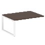 Проходной элемент перег. стола на О-образном м/к Metal System Венге Цаво/Белый металл БО.ППРГ-4 1600*1235*750