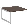 Проходной элемент перег. стола на О-образном м/к Metal System Венге Цаво/Серый металл БО.ППРГ-2 1200*1235*750